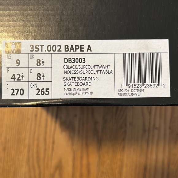 NWT Deadstock Adidas x Bape 3ST.002 size Mens US 9 - Picture 6 of 6